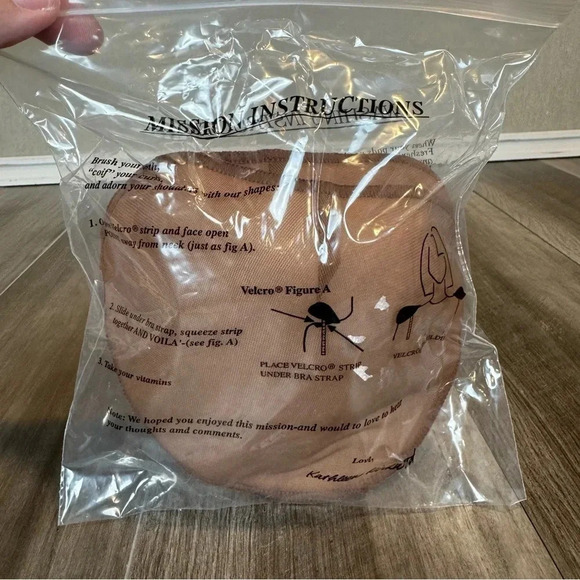 Kathleen Kirkwood VIntage Shoulder Pads * New In Package * Cocoa - Picture 3 of 5